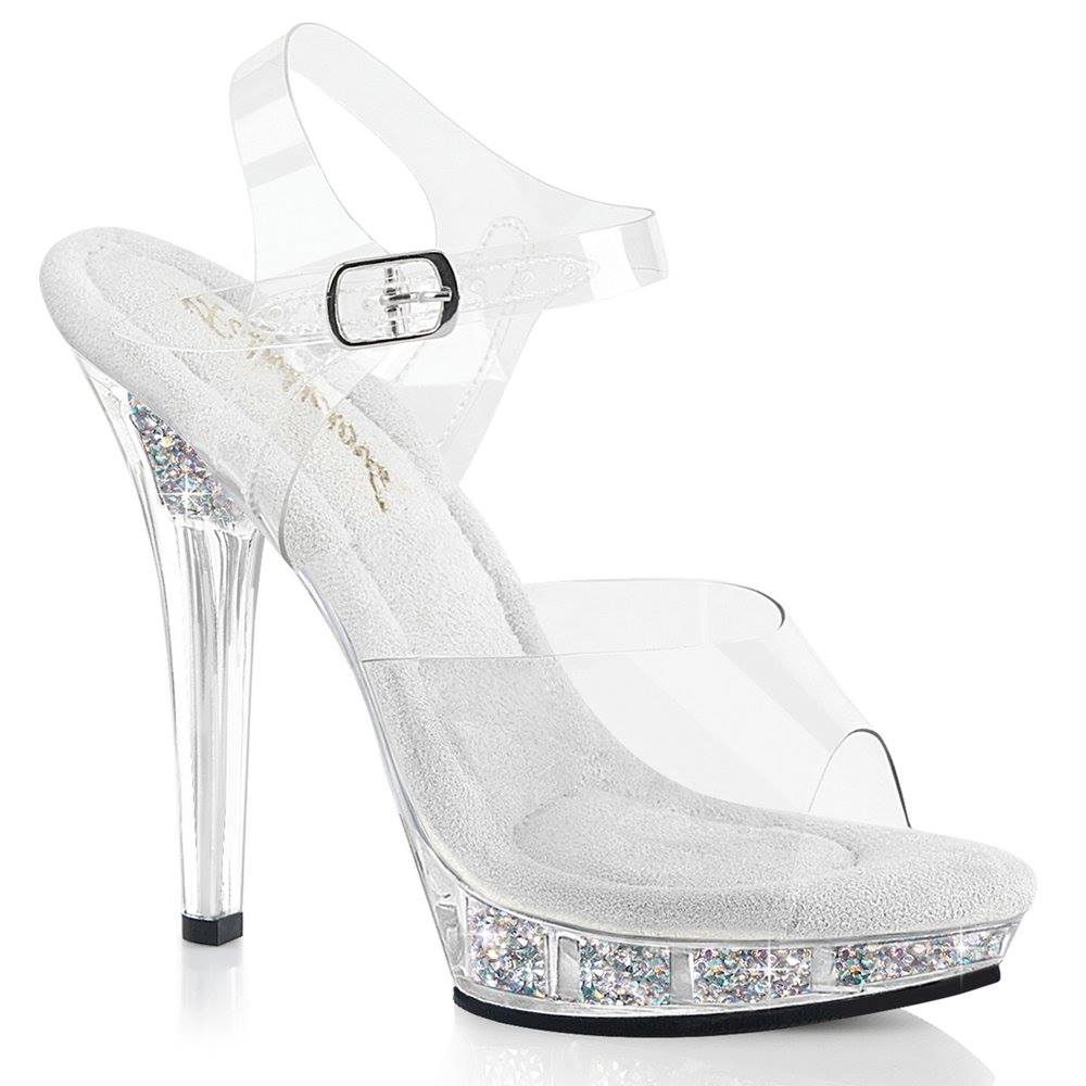 Fabulicious - LIP108RSI Ankle strap sandal - Transparent/White Product image